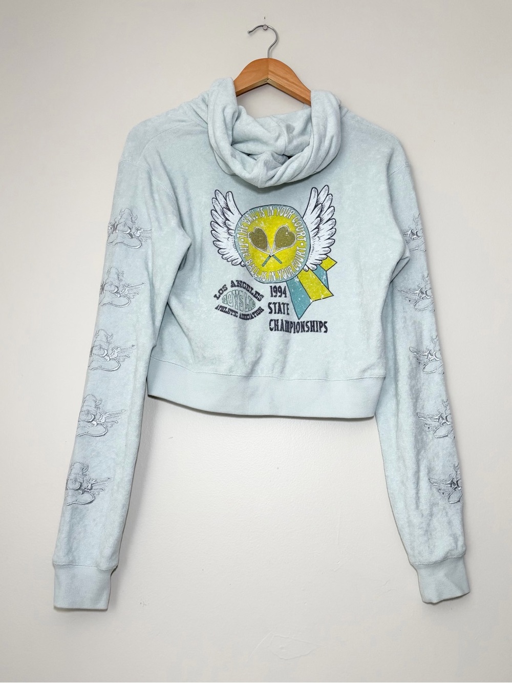 Boys Lie Cropped Terrycloth Sweatshirt M/L